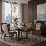 Brown Velvet Dining Armchair | Living Essentials Drake