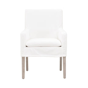 Modern European furniture - White Slipcover Dining Armchair - www.oroa.com