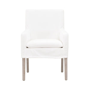  White Slipcover Dining Armchair | Oroa.com