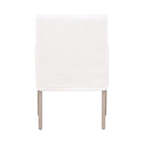 White Slipcover Dining Armchair | Living Essentials Drake