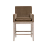 Brown Velvet Counter Stool | Living Essentials Drake