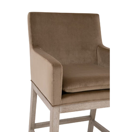 Brown Velvet Counter Stool | Living Essentials Drake
