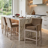 Brown Velvet Counter Stool | Living Essentials Drake