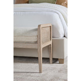Cushioned Gray Oak Bench | Living Essentials Leone
