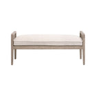 Cushioned Gray Oak Bench | Living Essentials Leone