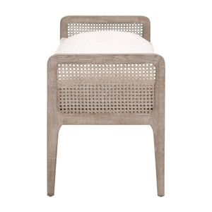   Cushioned Gray Oak Bench | Oroa.com