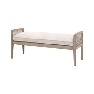   Cushioned Gray Oak Bench | Oroa.com