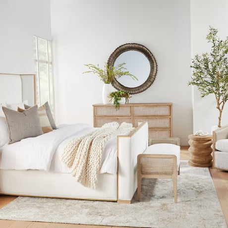 Cushioned Gray Oak Bench | Living Essentials Leone