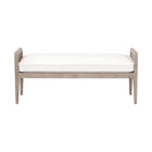 Cushioned Gray Oak Bench | Living Essentials Leone