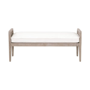   Cushioned Gray Oak Bench | Oroa.com