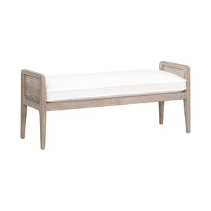  Cushioned Gray Oak Bench | Oroa.com