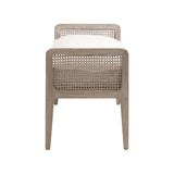 Cushioned Gray Oak Bench | Living Essentials Leone