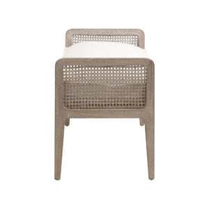   Cushioned Gray Oak Bench | Oroa.com