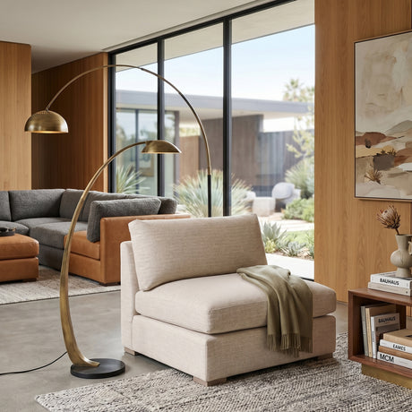   Beige Outdoor Modular Armless Chair | Oroa.com