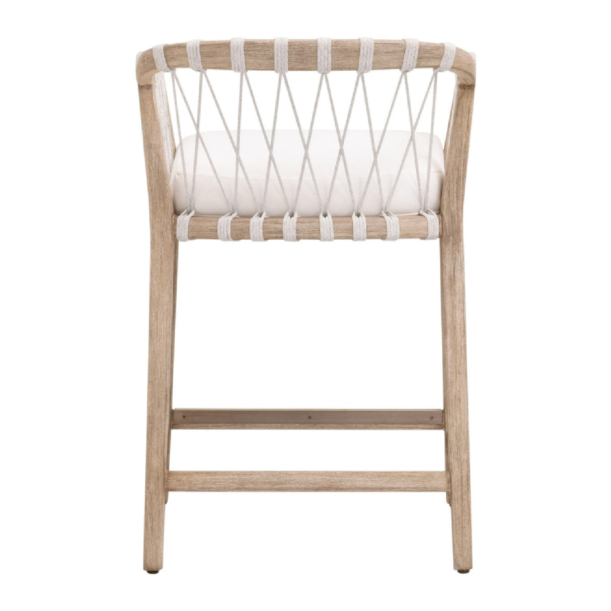   Hand-Wrapped White Rope Counter Stool | Oroa.com