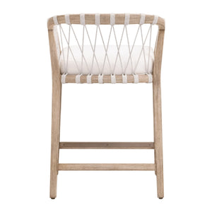   Hand-Wrapped White Rope Counter Stool | Oroa.com