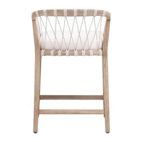 Modern European furniture - Hand-Wrapped White Rope Counter Stool - www.oroa.com
