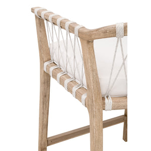   Hand-Wrapped White Rope Counter Stool | Oroa.com