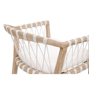   Hand-Wrapped White Rope Counter Stool | Oroa.com