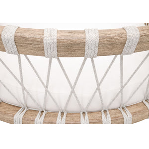   Hand-Wrapped White Rope Counter Stool | Oroa.com