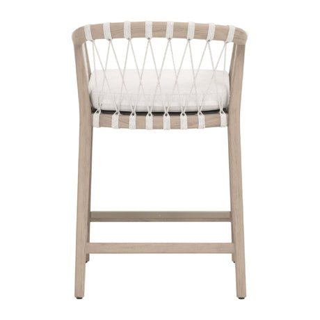 Modern European furniture - White Rope Outdoor Counter Stool - www.oroa.com