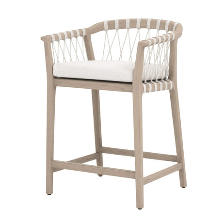 Modern European furniture - White Rope Outdoor Counter Stool - www.oroa.com