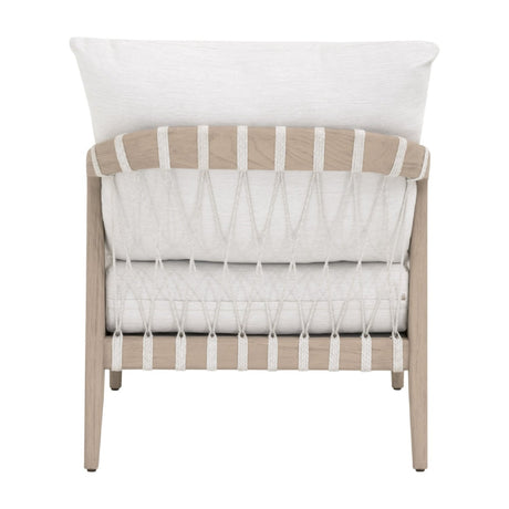Modern European furniture - White Cushioned Outdoor Club Chair - www.oroa.com