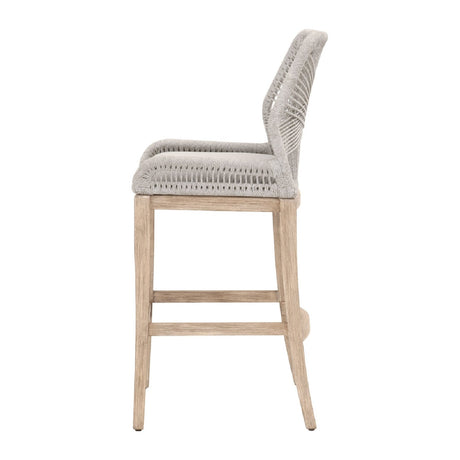 Modern European furniture - Woven Flat Rope Bar Stool - www.oroa.com