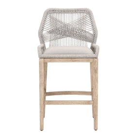 Modern European furniture - Woven Flat Rope Bar Stool - www.oroa.com