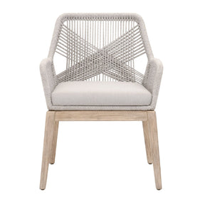 Modern European furniture - Woven Flat Rope Accent Armchairs (2) - www.oroa.com