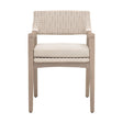 Modern European furniture - White Rattan Outdoor Dining Armchair - www.oroa.com