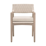 Modern European furniture - White Rattan Outdoor Dining Armchair - www.oroa.com