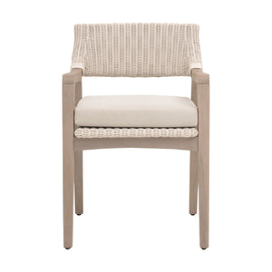   White Rattan Outdoor Dining Armchair | Oroa.com