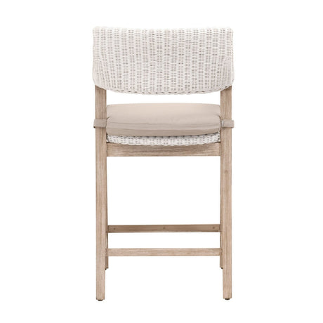 Modern European furniture - White Rattan Counter Stool - www.oroa.com