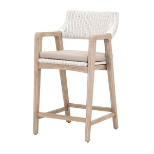   White Rattan Counter Stool | Oroa.com