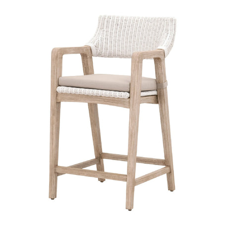 Modern European furniture - White Rattan Counter Stool - www.oroa.com