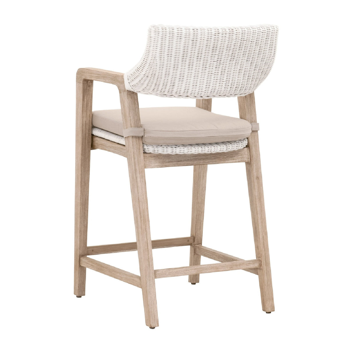   White Rattan Counter Stool | Oroa.com