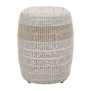   Taupe & White Rope Accent Table | Oroa.com
