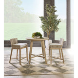 Outdoor Teak Round Counter Table | Living Essentials Carmel