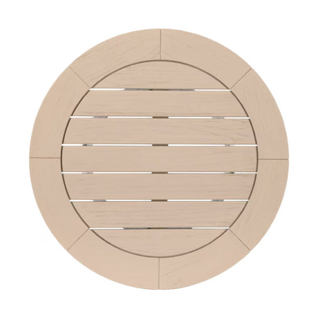 Round Teak Outdoor Dining Table | Living Essentials Boca