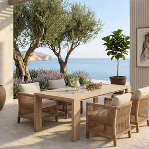   Teak Scandinavian Outdoor Dining Table | Oroa.com