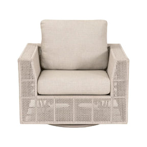 Flat Rope Outdoor Swivel Chair | Living Essentials Tropez – front view