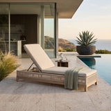 Beige Woven Rope Outdoor Chaise Lounge | Living Essentials Tropez