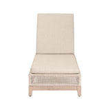 Beige Woven Rope Outdoor Chaise Lounge | Living Essentials Tropez