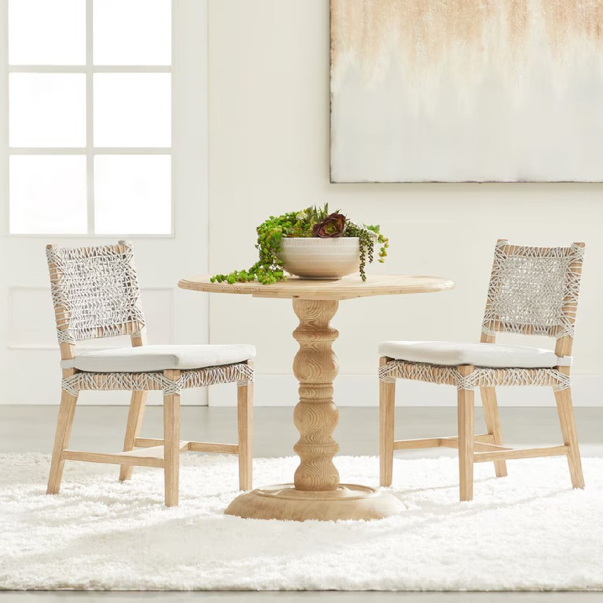   Interlaced Flat Rope Dining Chairs (2) | Oroa.com