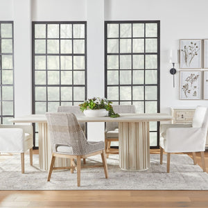   Taupe Stripe Rope Dining Chairs (2) | Oroa.com
