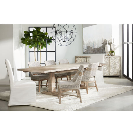 Modern European furniture - Taupe Stripe Rope Dining Chairs (2) - www.oroa.com