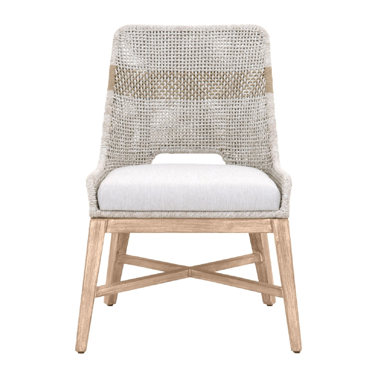   Taupe Stripe Rope Dining Chairs (2) | Oroa.com