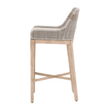 Modern European furniture - Taupe Stripe Rope Bar Stool - www.oroa.com