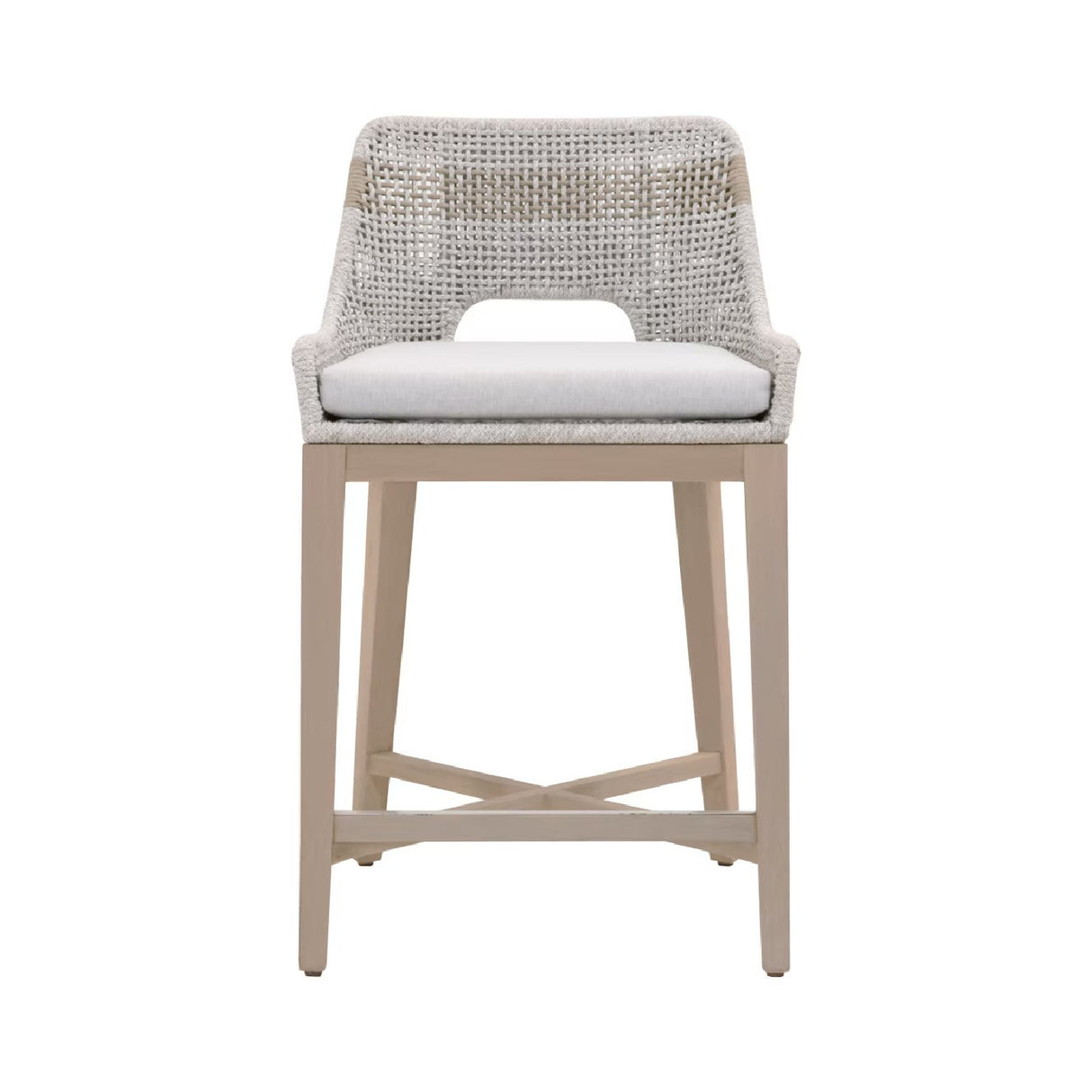   Taupe Stripes Outdoor Counter Stool | Oroa.com